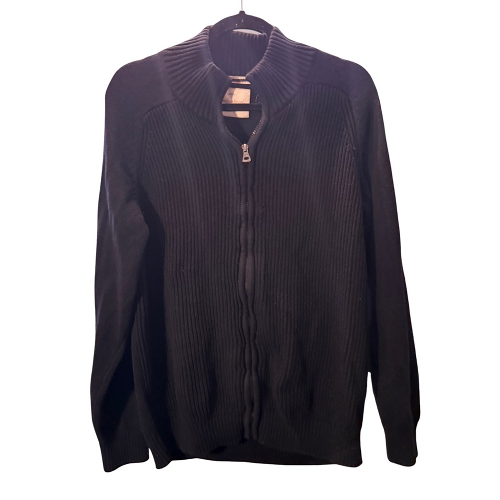 Weatherproof Men's Dark Sweater with Zip